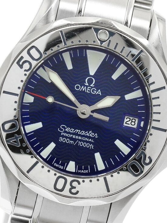 OMEGA Seamaster300m 2285.80 Date blue Dial Quartz Ladies Watch_950386 main image 7
